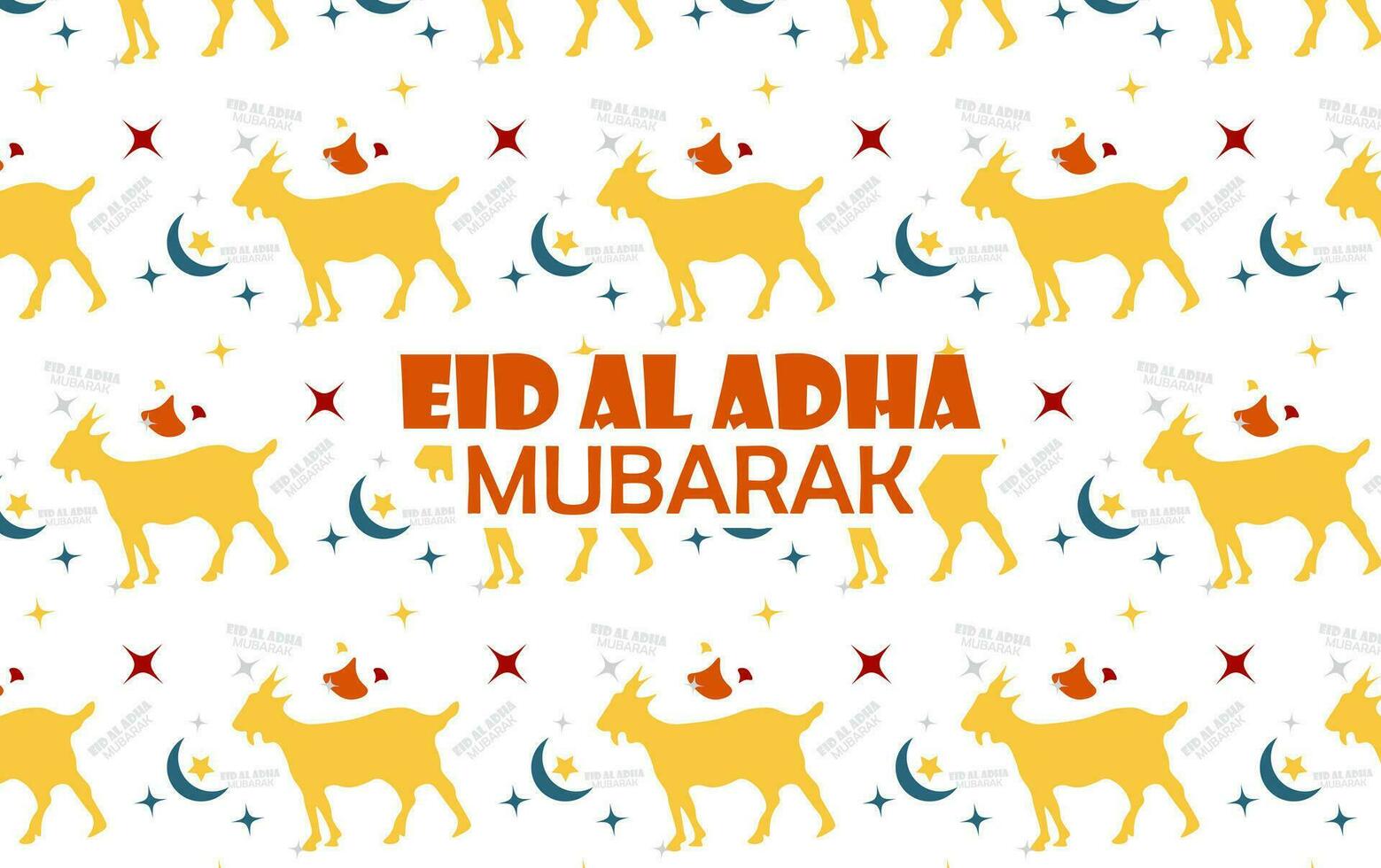 eid Alabama adha sin costura modelo vector