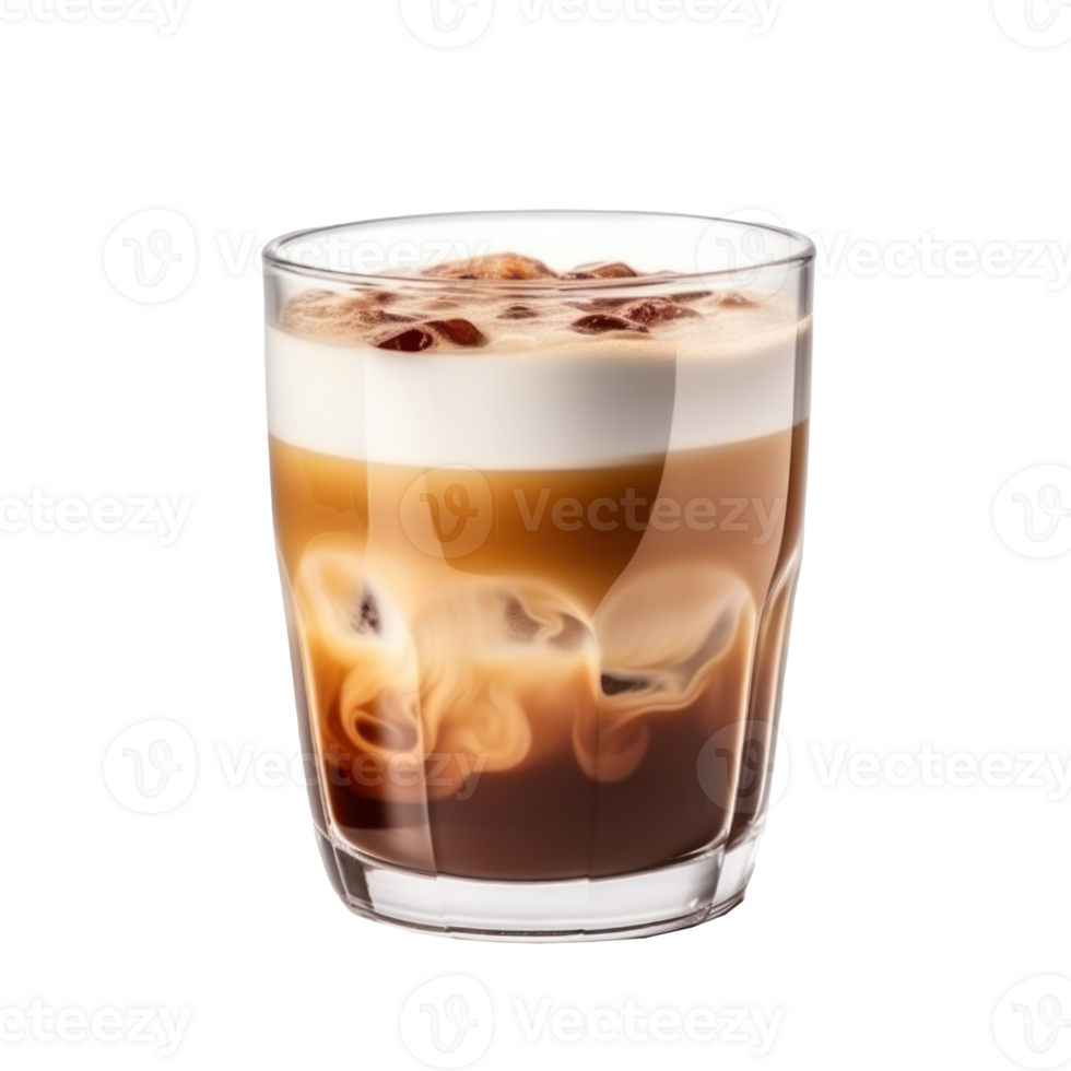 Glass of coffee isolated. Illustration png