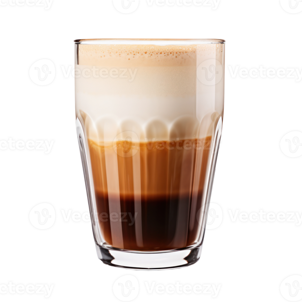 Glass of coffee isolated. Illustration AI Generative png