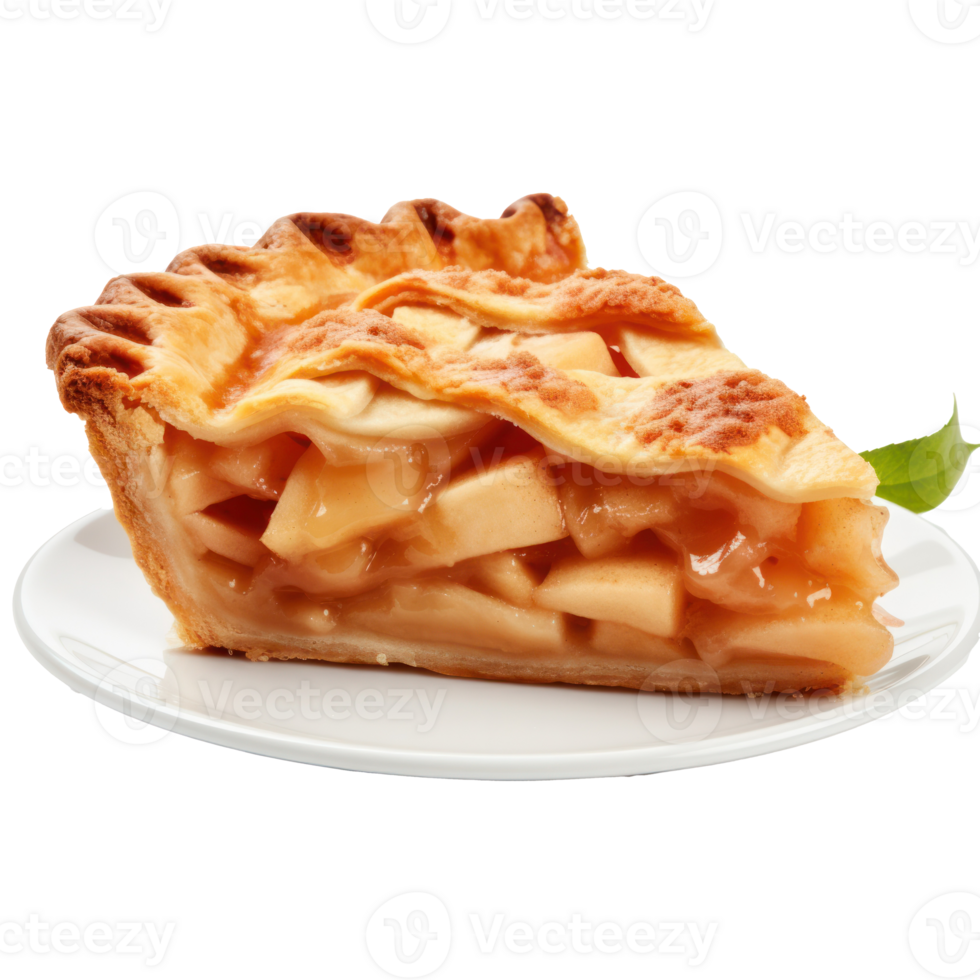 Apple pie isolated. Illustration png