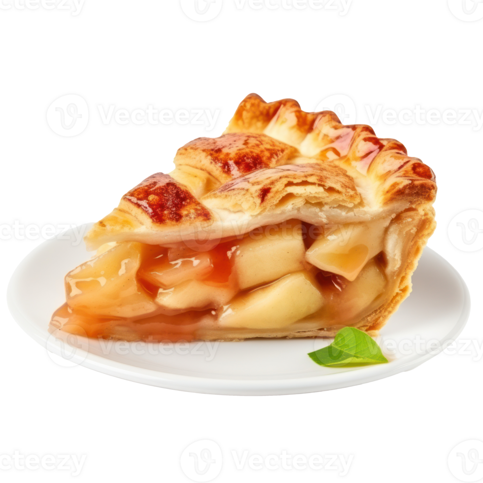 Apple pie isolated. Illustration png
