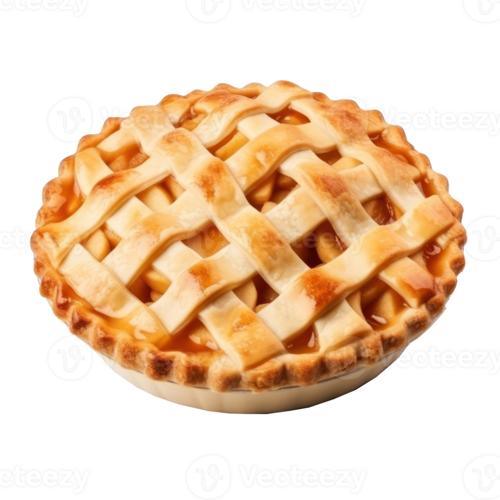 Apple pie isolated. Illustration png