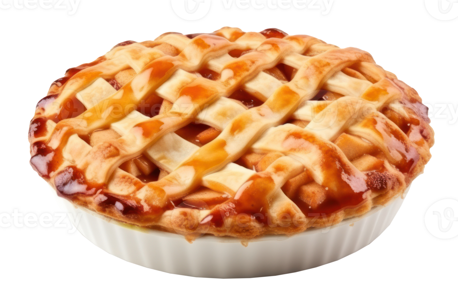 Apple pie isolated. Illustration AI Generative png