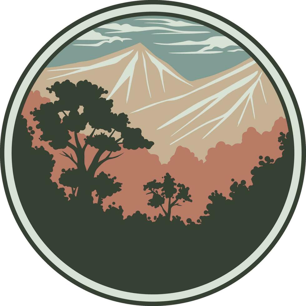 mountain scenery background vector