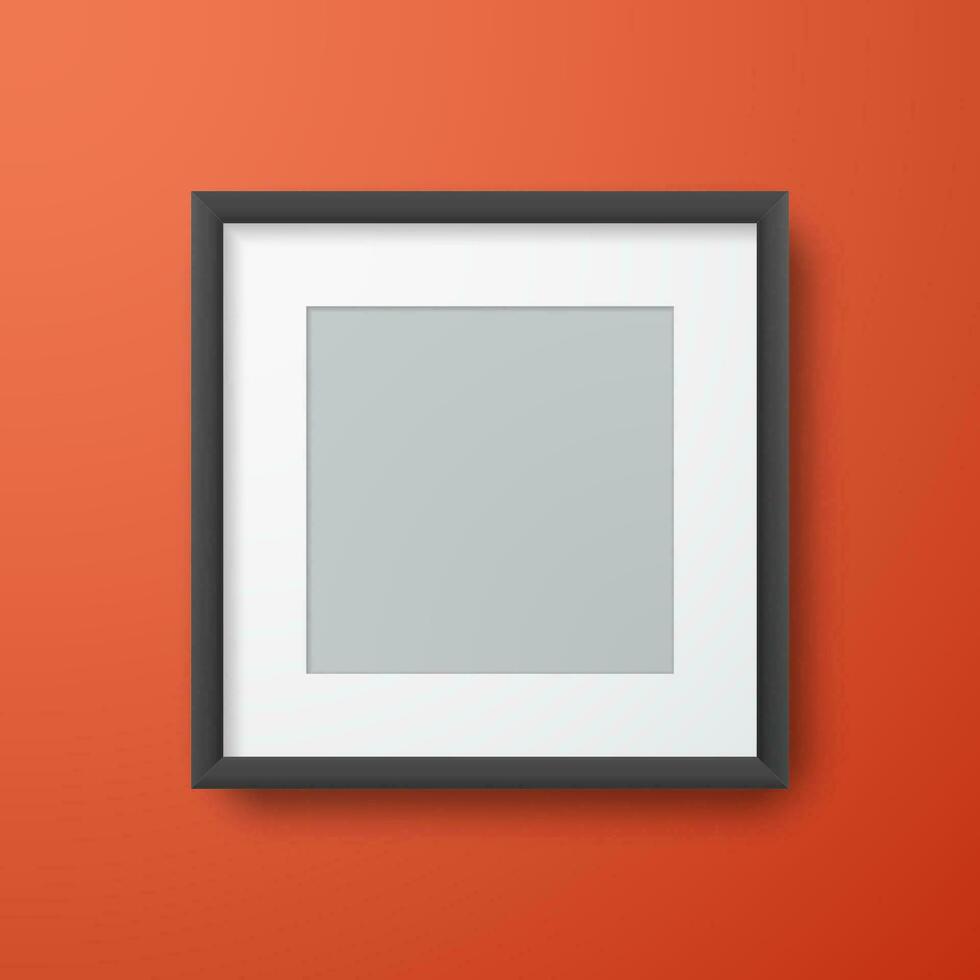 Photo frame for picture, poster or photo. Picture frame mock up. Vector illustration