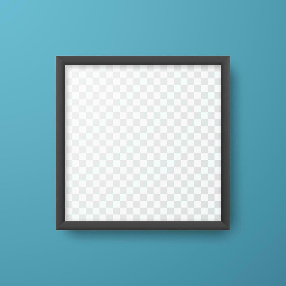 Photo frame for picture, poster or photo. Picture frame mock up. Vector illustration