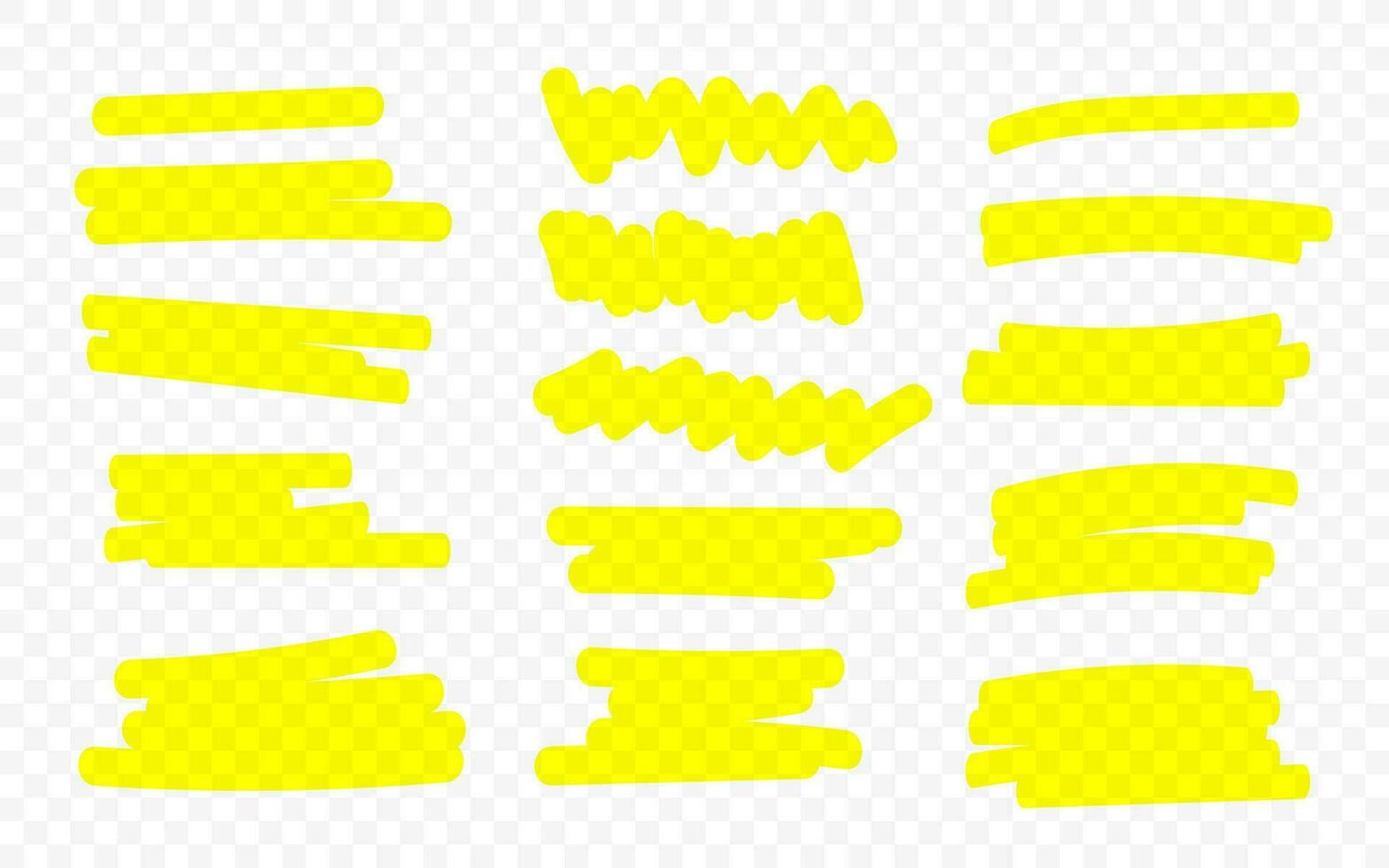 Marker lines. Vector highlighter brush lines. Hand drawing. Vector illustration