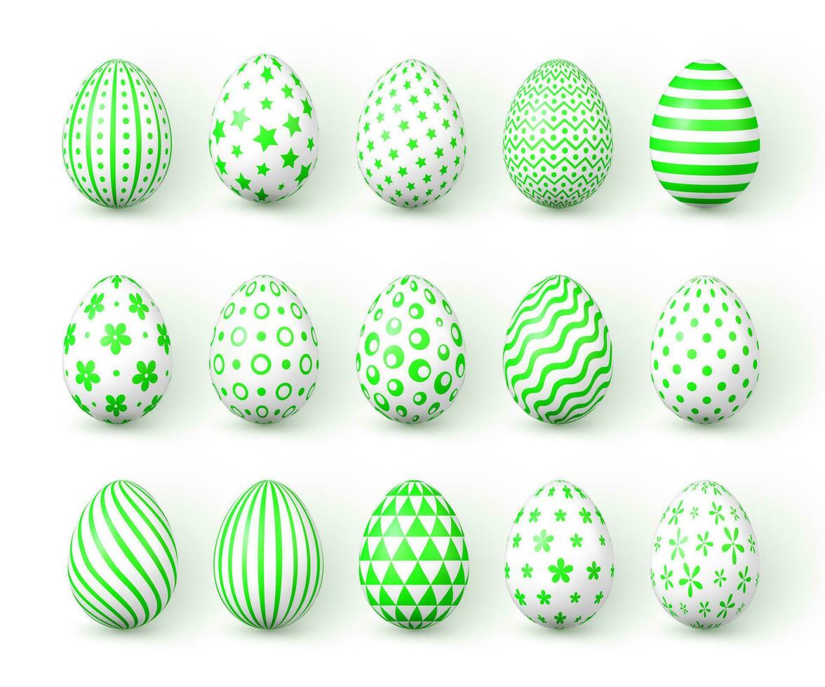 contento Pascua de Resurrección. color Pascua de Resurrección huevos en blanco antecedentes. vector ilustración