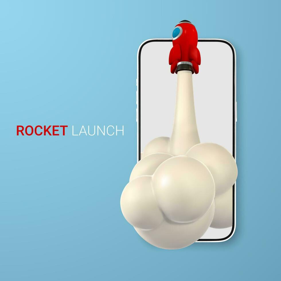 3d rocket spaceship render and draw by mesh. Realistic modern digital rocket. Vector illustration