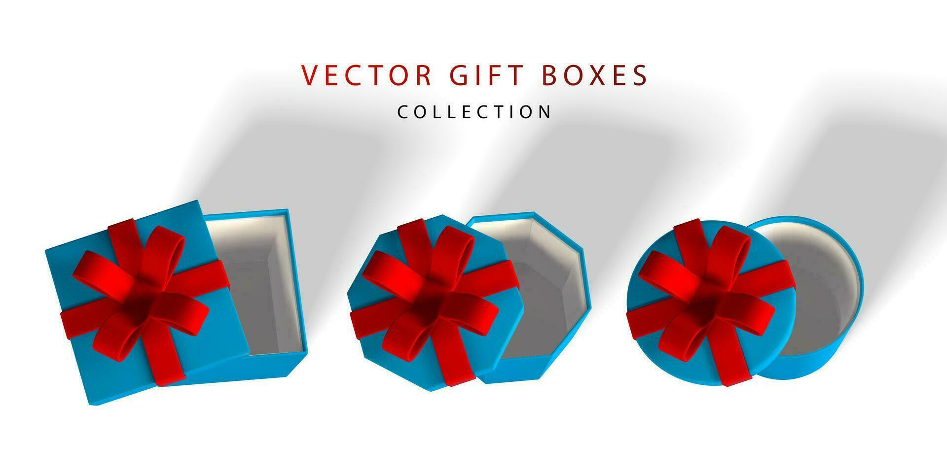 3D render and draw by mesh realistic gift box with bow. Paper box with shadow isolated on white background. Vector illustration