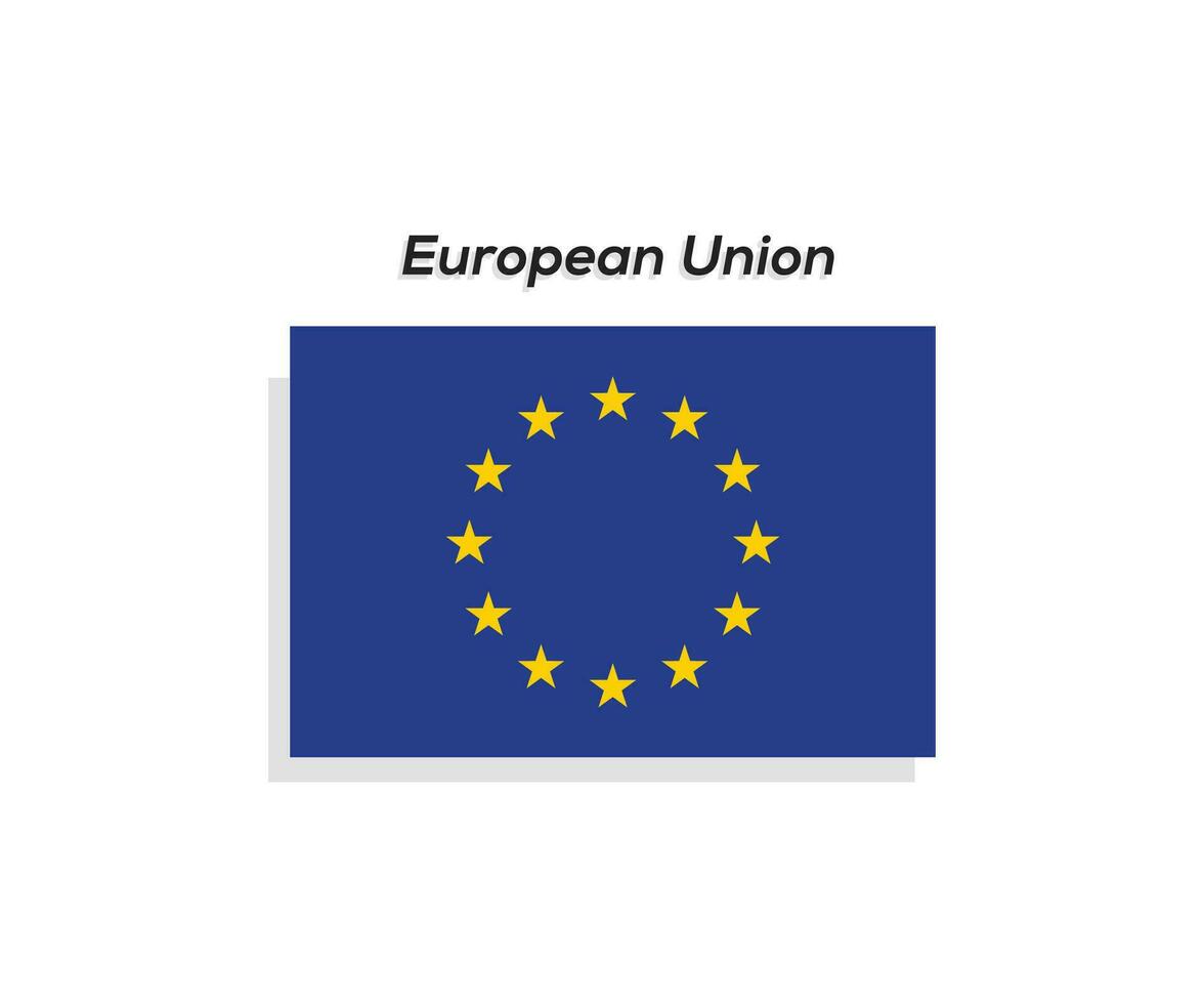 oficial bandera de europeo Unión. vector UE bandera