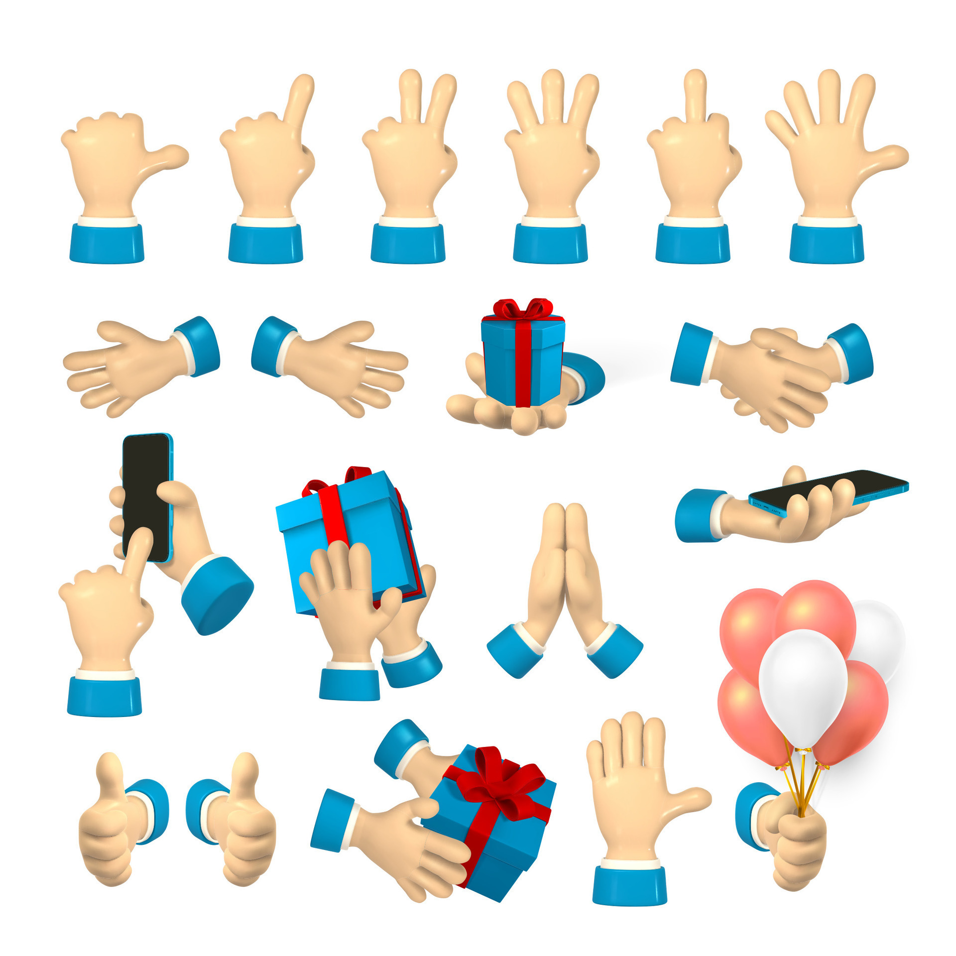 Premium Photo  Hand 3d emoji gesture hands fingers pointing