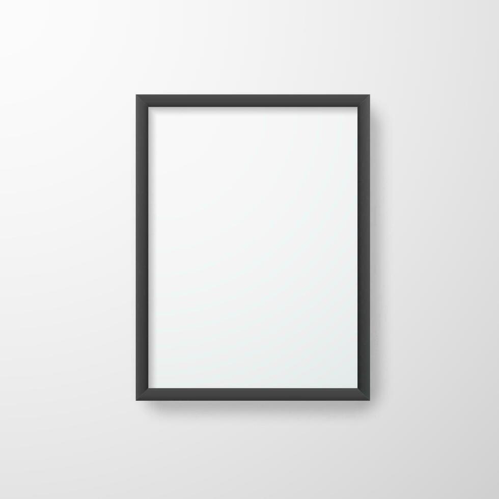 Photo frame for picture, poster or photo. Picture frame mock up. Vector illustration