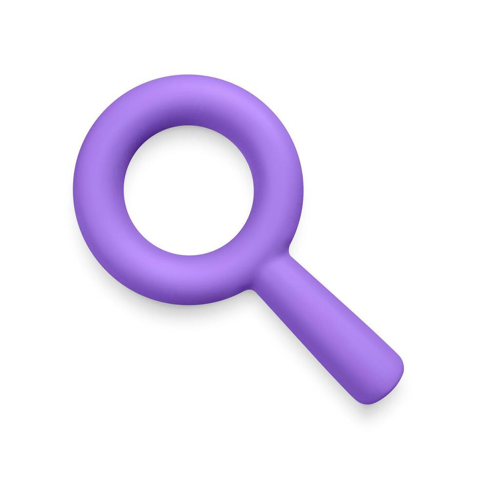 Magnifying glass. Search icon symbol isolated on white background. Vector illustration