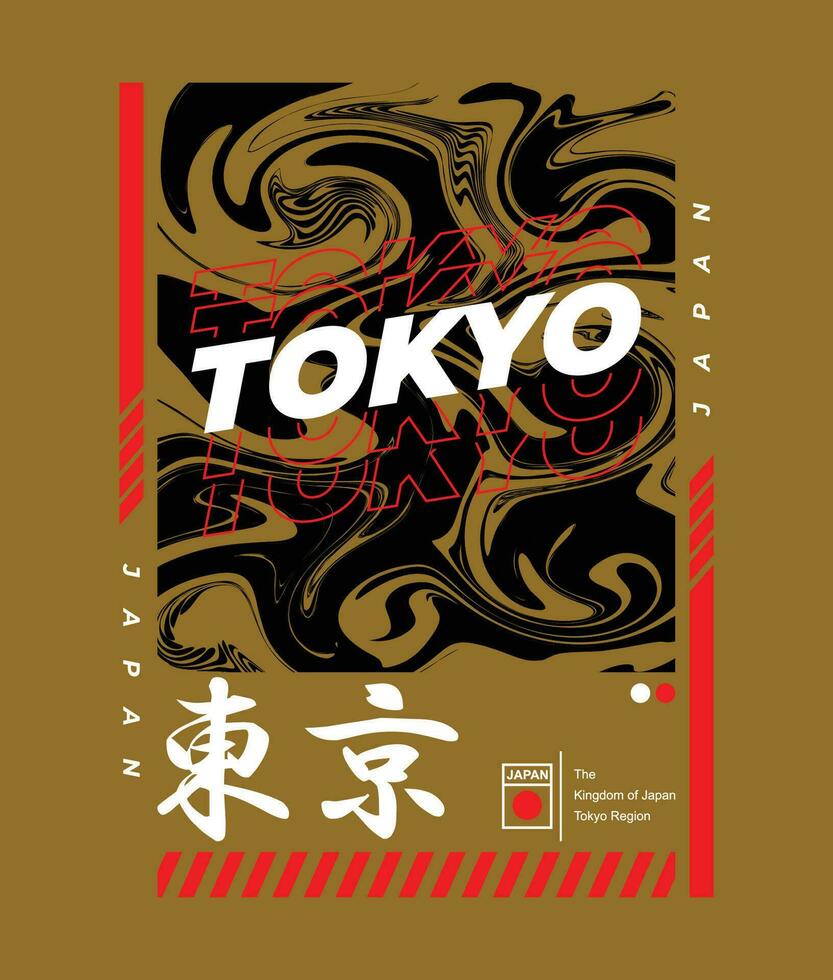 vector tokyo poster template japan style