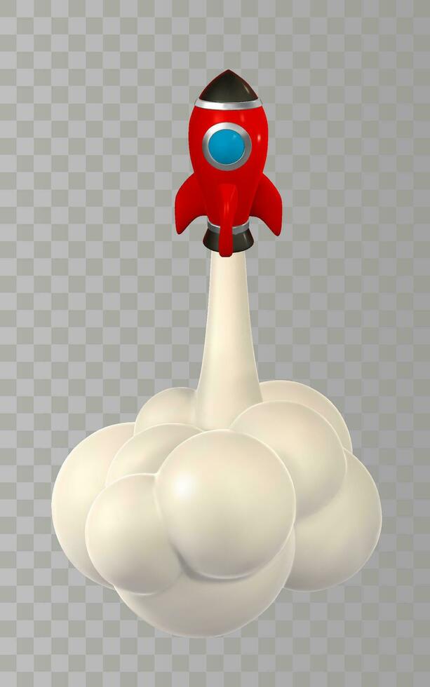 3d rocket spaceship render and draw by mesh. Realistic modern digital rocket. Vector illustration