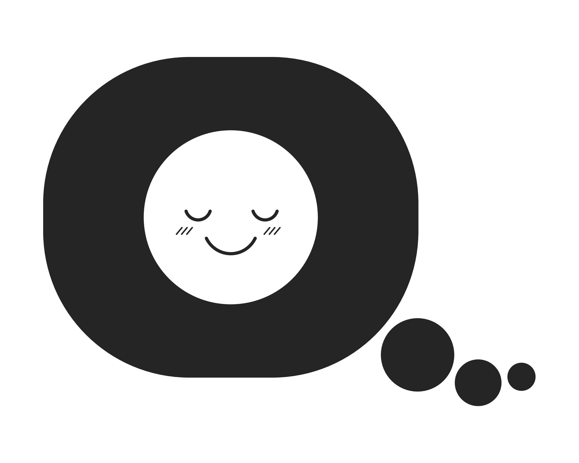 Person with speech bubble and sad face gray icon. Feedback