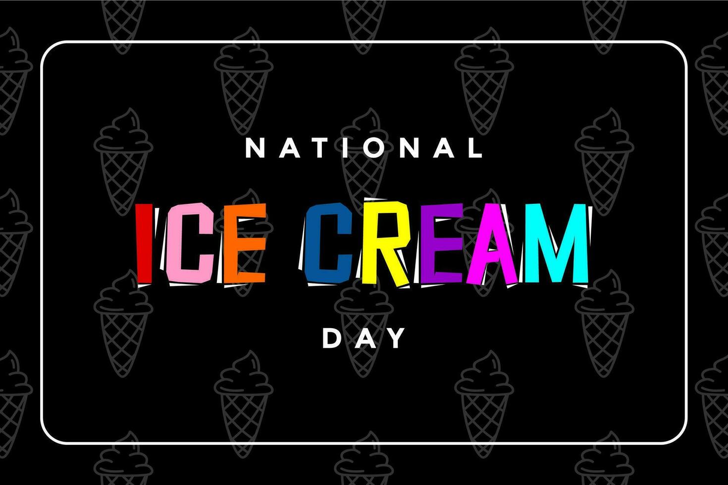 national ice cream day background template Holiday concept vector