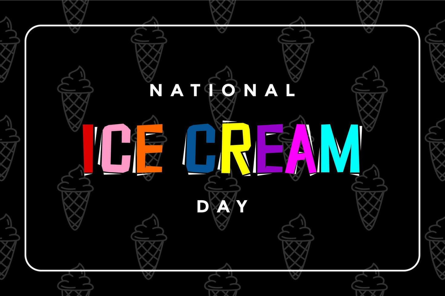 national ice cream day background template Holiday concept vector