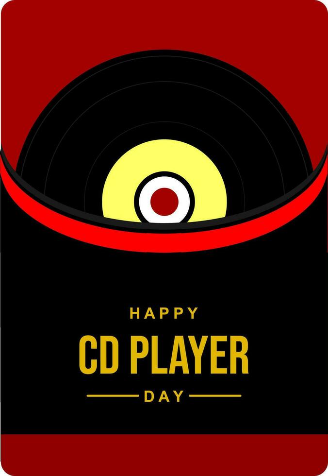 national CD Player day vector