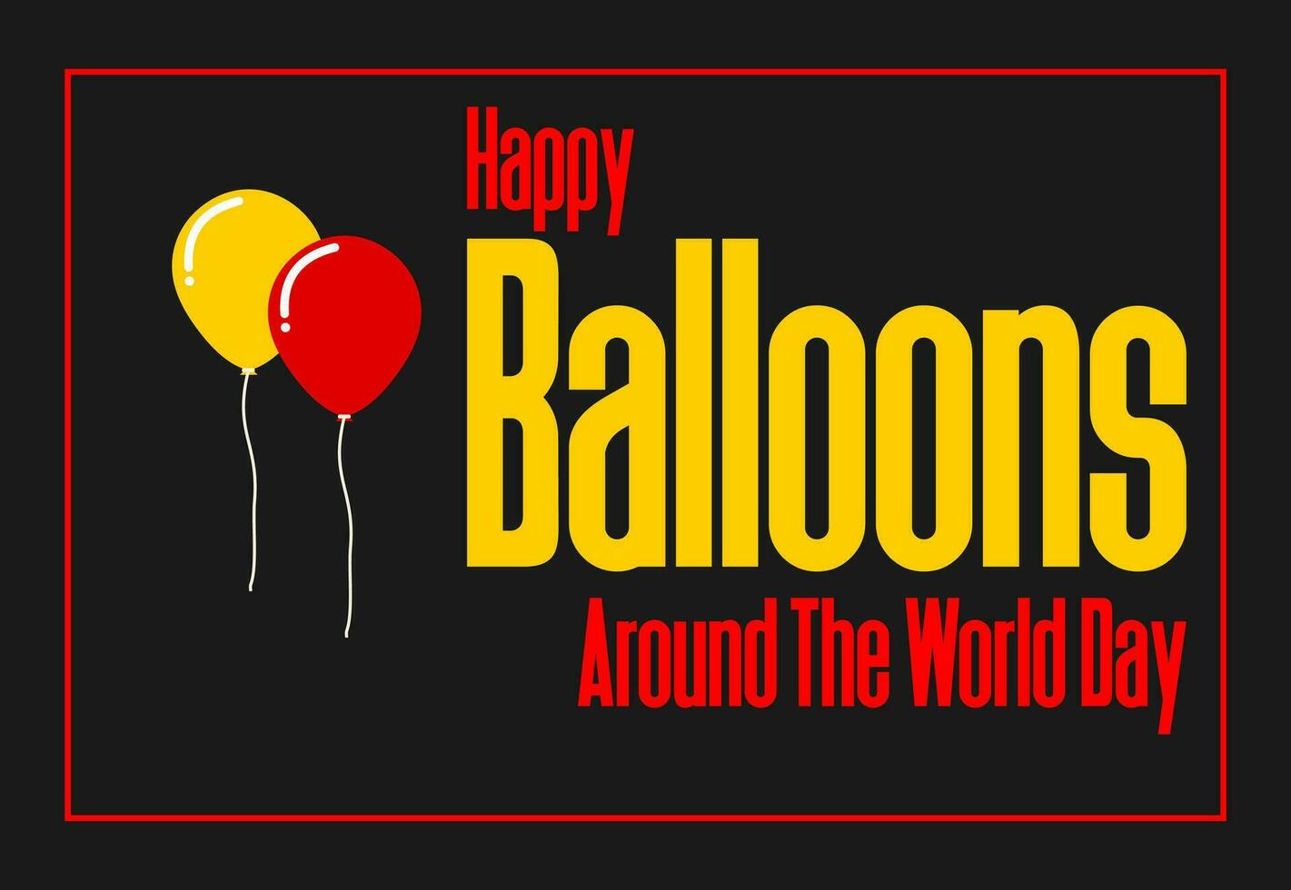 globos alrededor el mundo día vector
