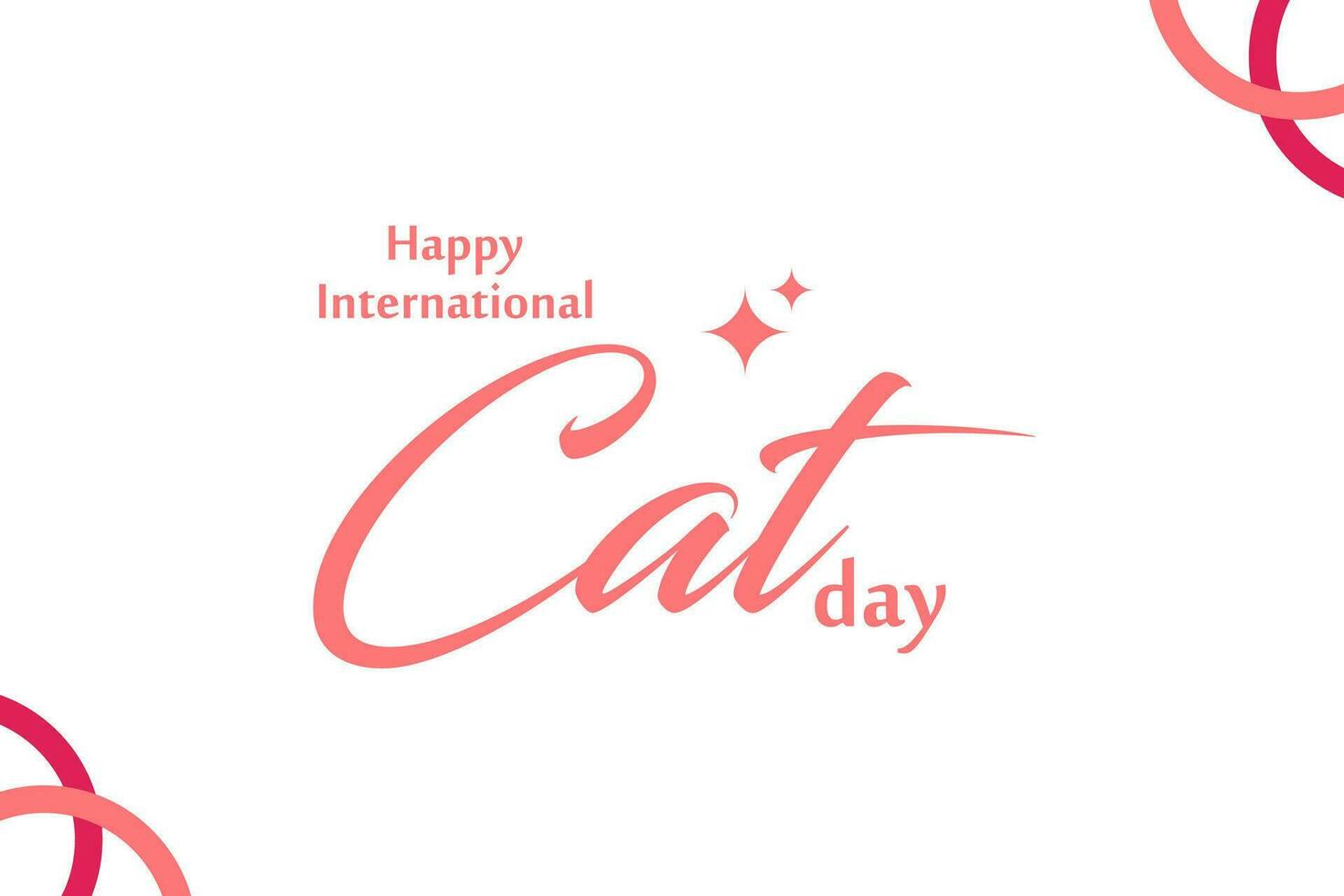 Happy International Cat Day, background template Holiday concept vector