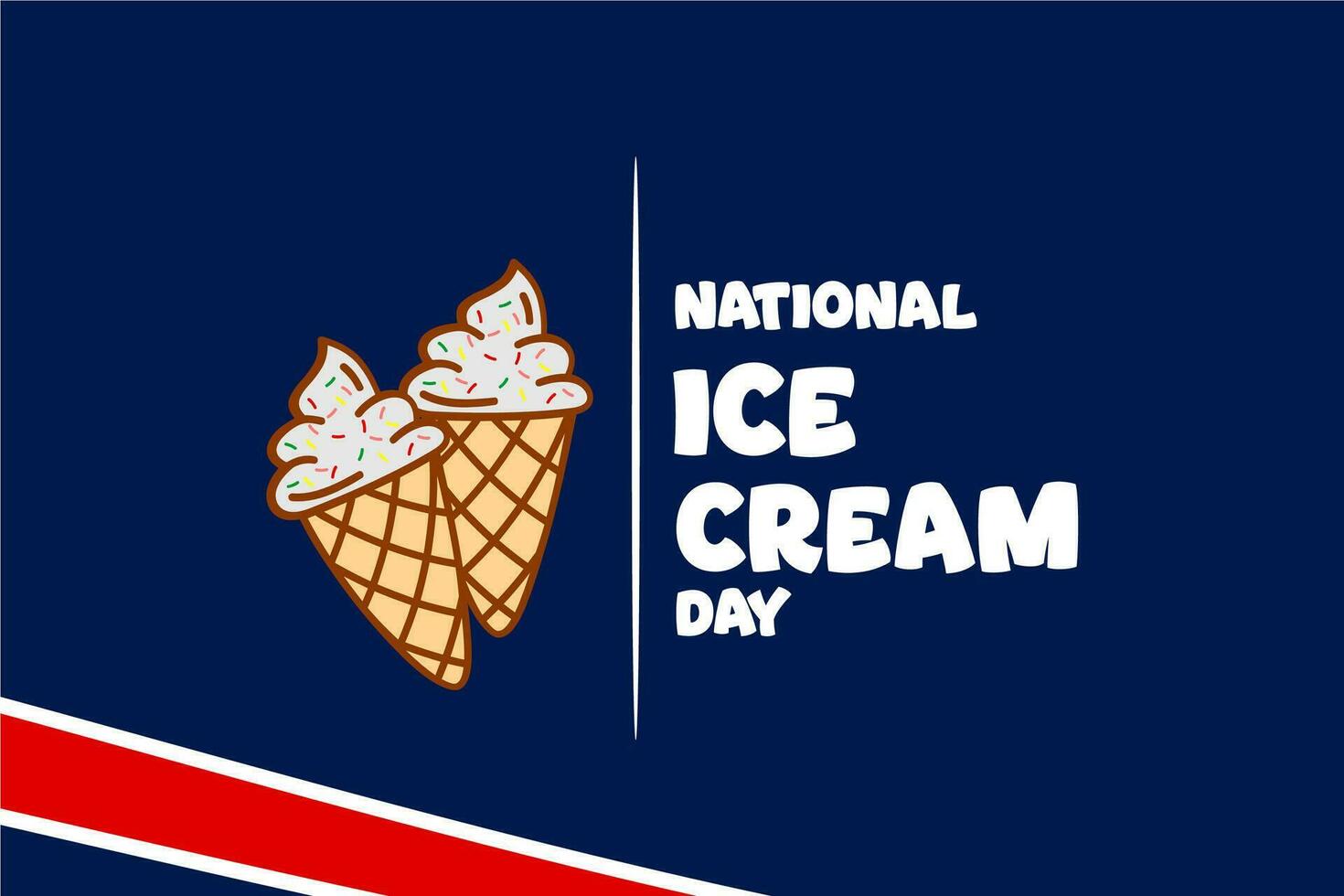 national ice cream day background template Holiday concept vector