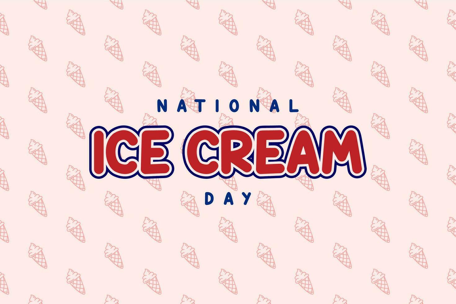 national ice cream day background template Holiday concept vector