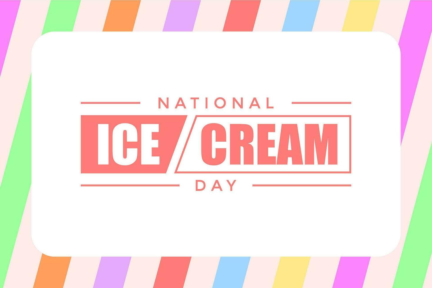 national ice cream day background template Holiday concept vector