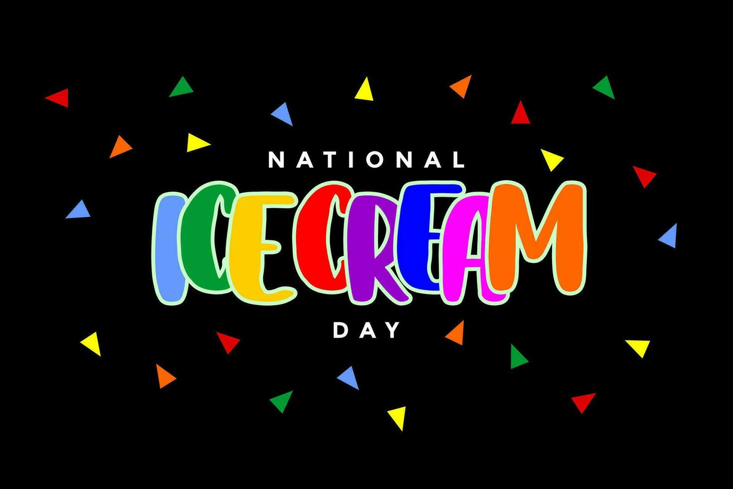 national ice cream day background template Holiday concept vector