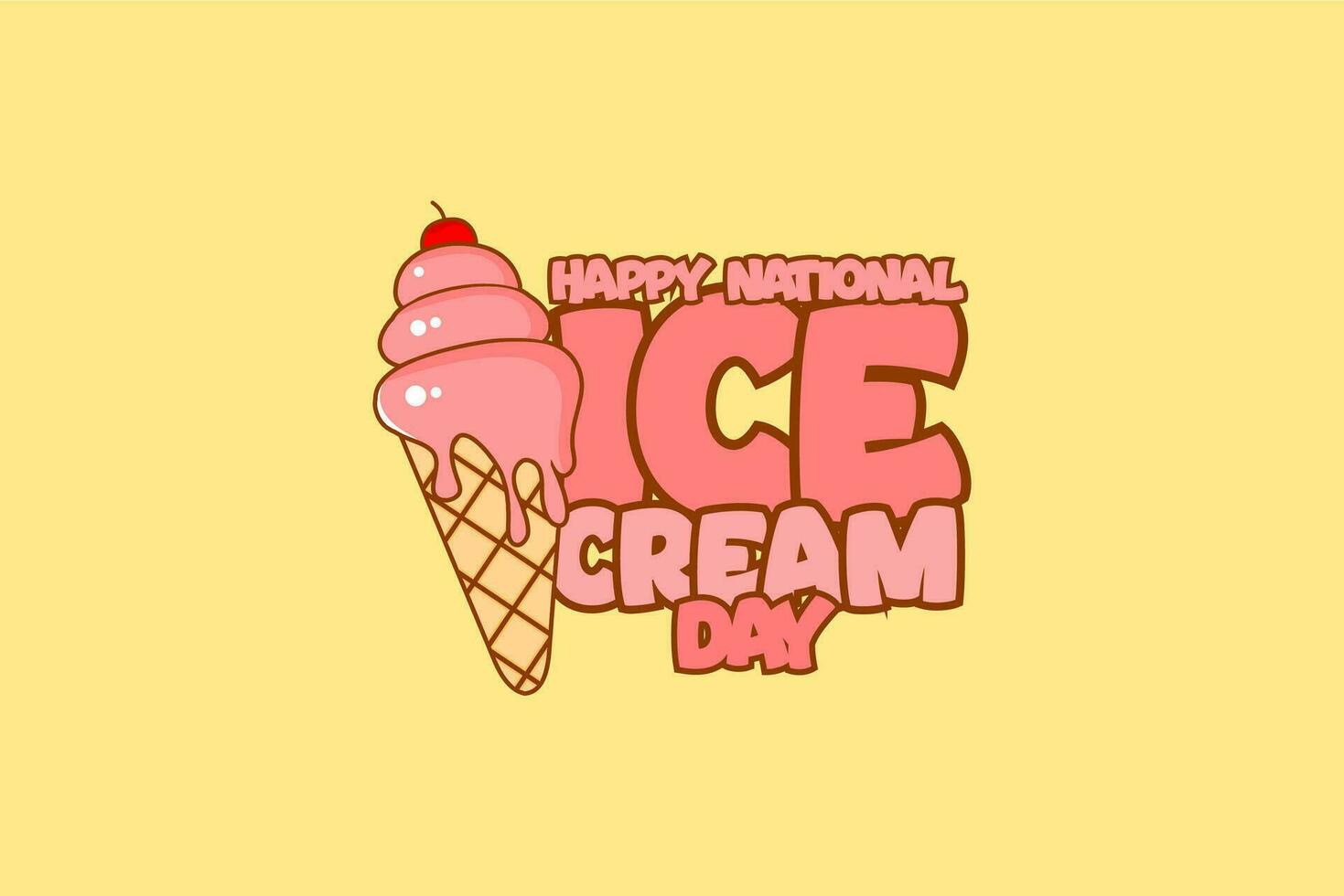 national ice cream day, Holiday concept. Template for background, banner, card, poster, t-shirt with text inscription vector