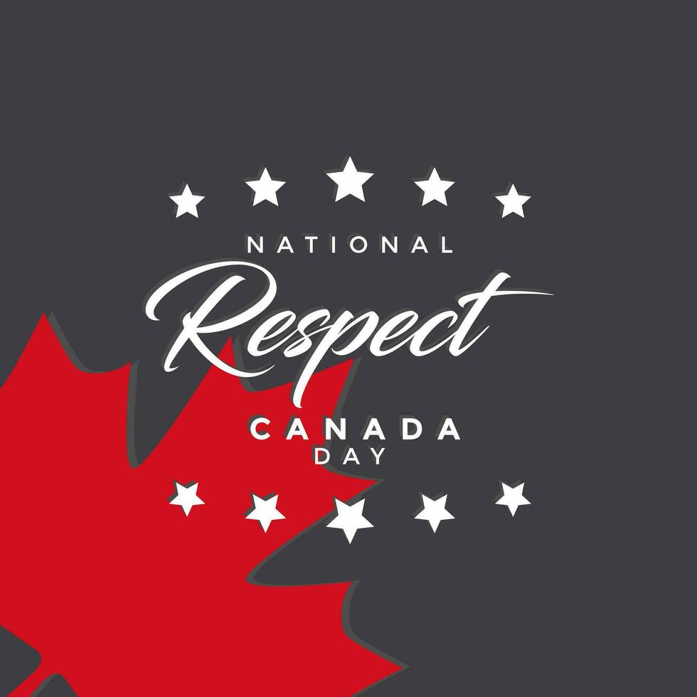 Respect Canada Day, background template Holiday concept vector