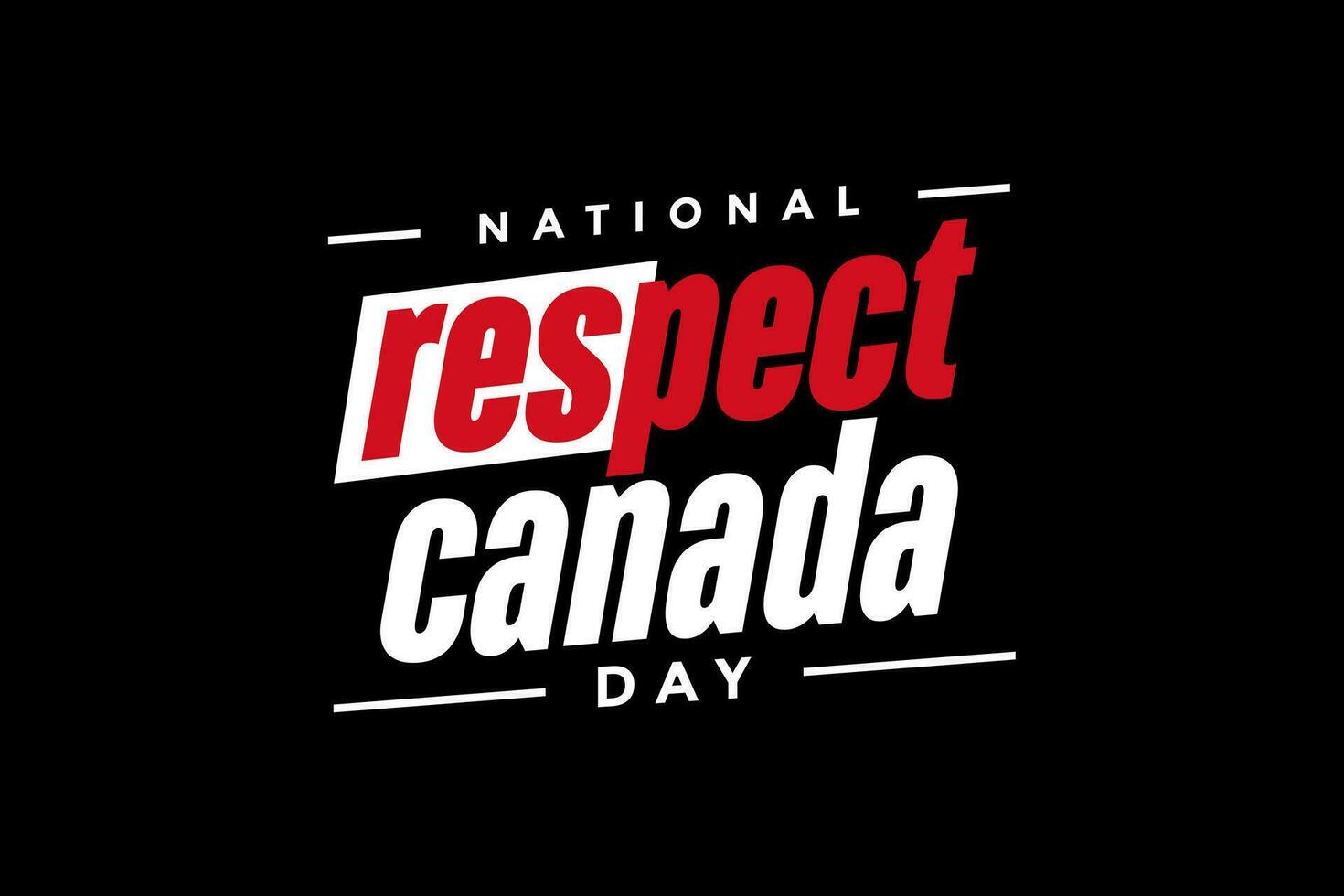 Respect Canada Day, background template Holiday concept vector