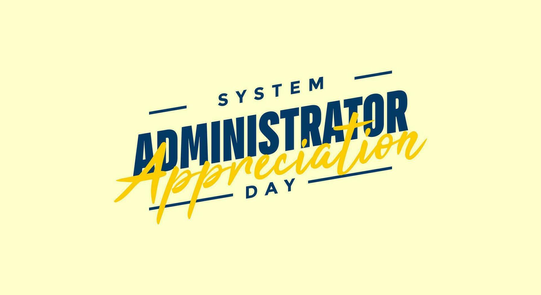 System Administrator Appreciation Day, sysadmin day vector