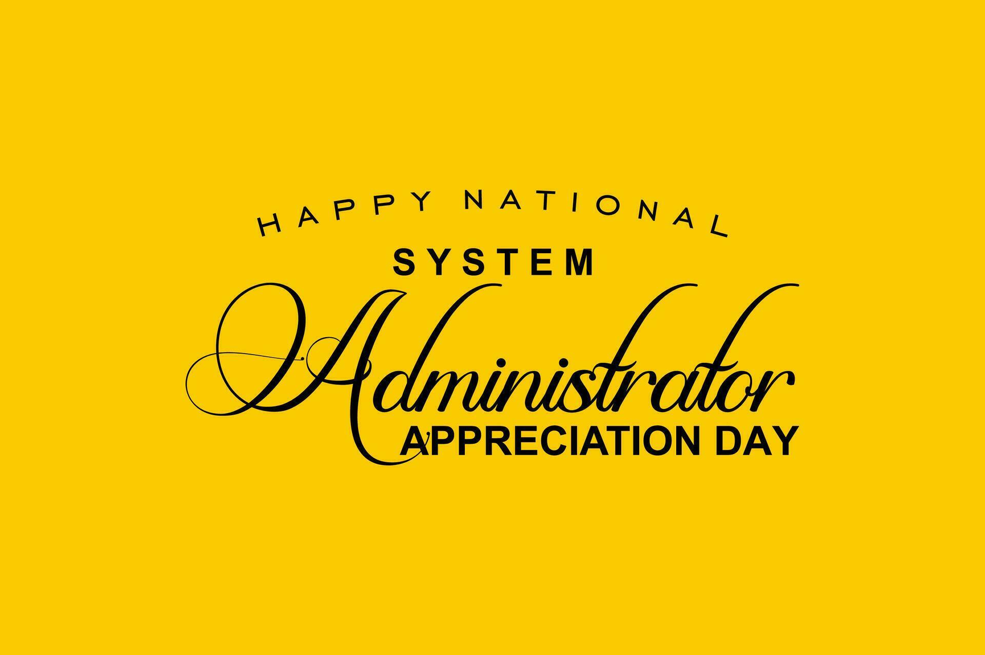 System Administrator Appreciation Day, sysadmin day 25788476 Vector Art