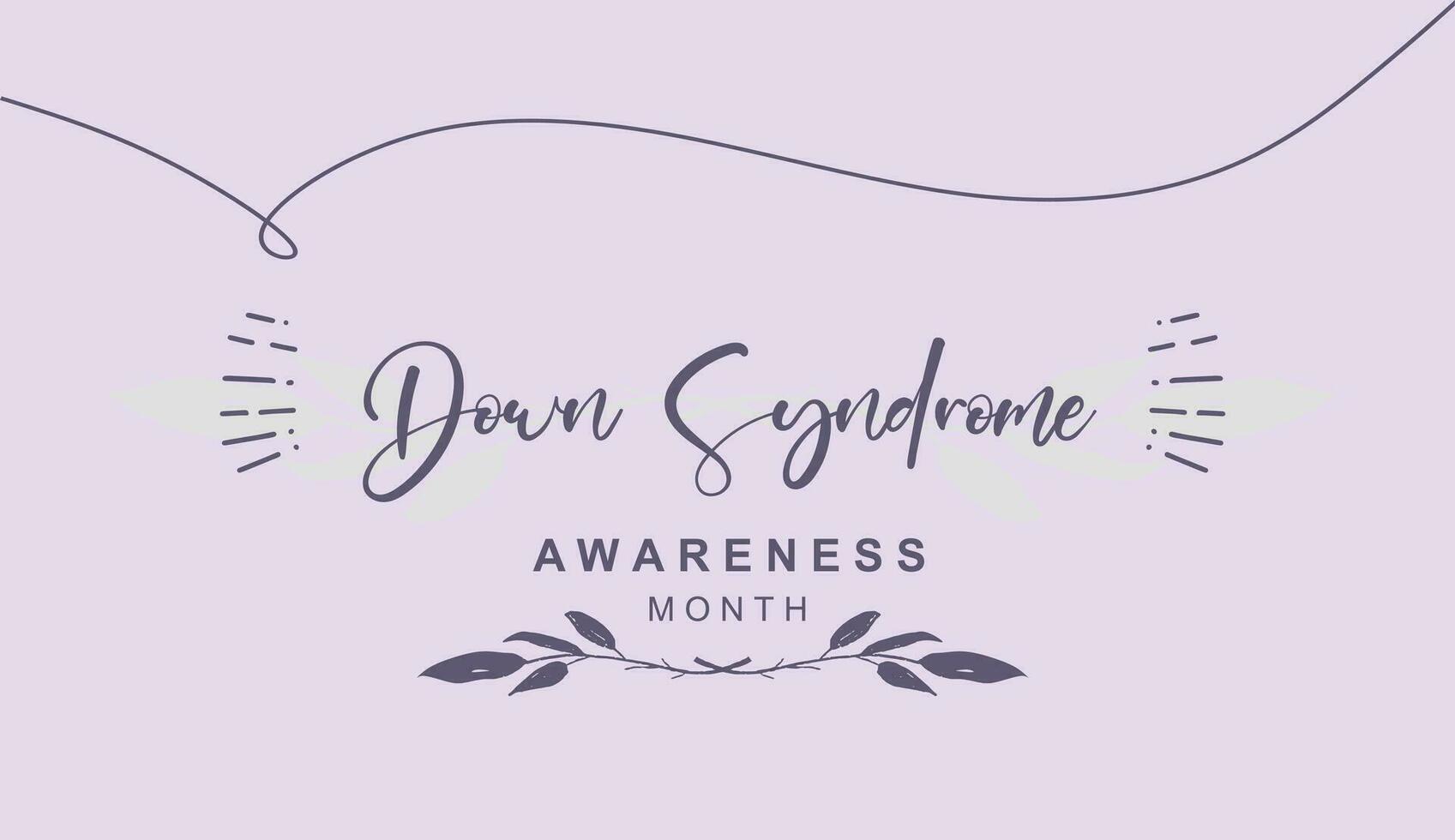 Down Syndrome Awareness Month vector