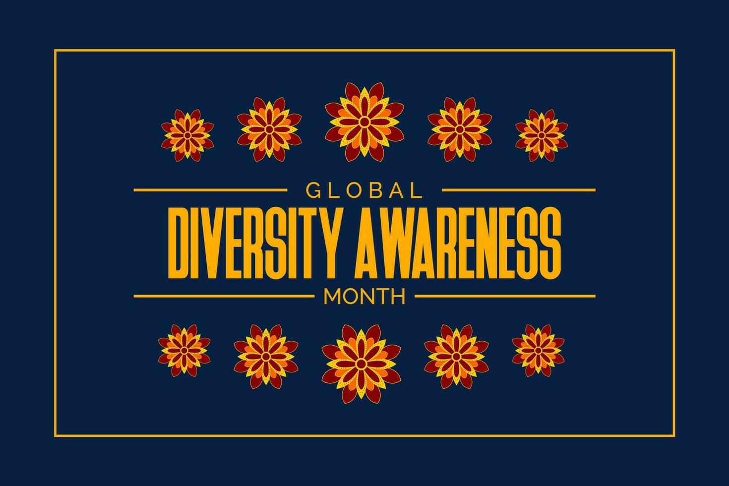 global diversity awareness month vector