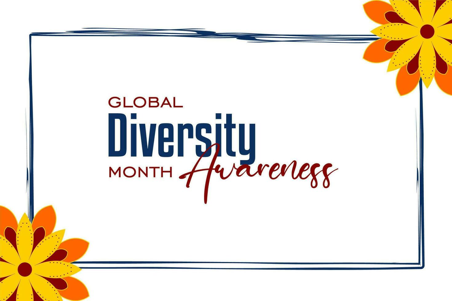 global diversidad conciencia mes... vector