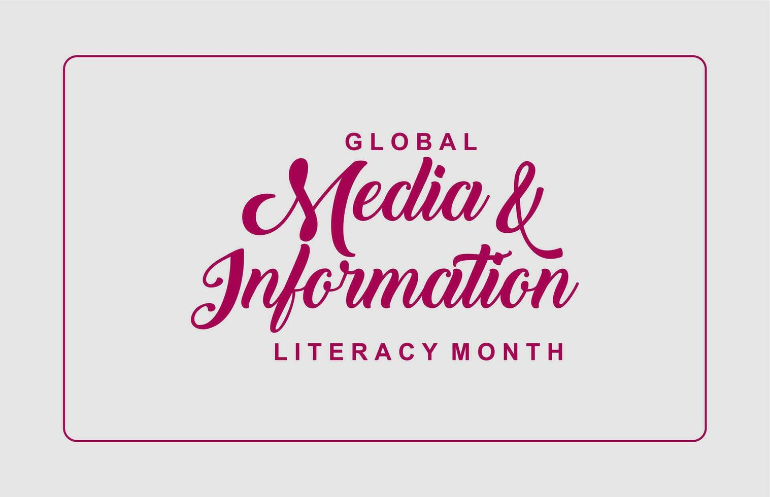 global media and information literacy week vector