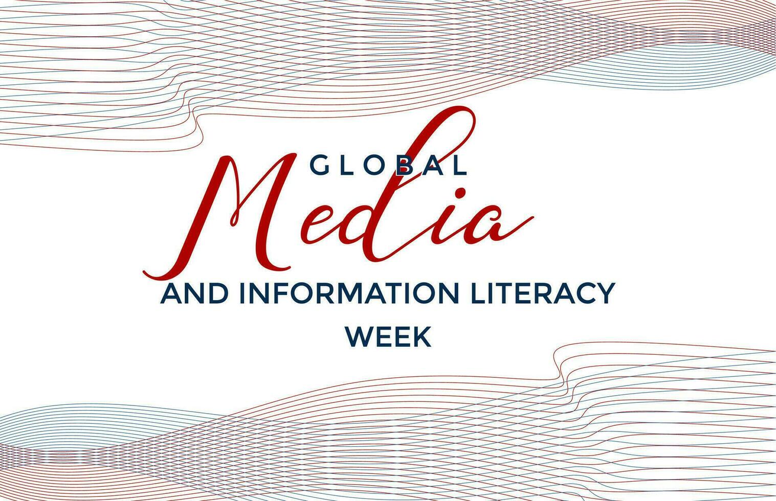 global media and information literacy week vector