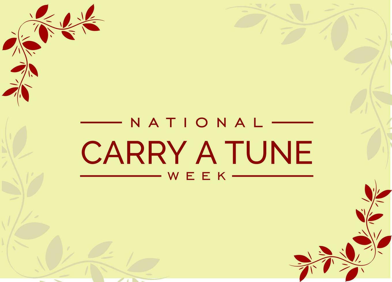 National Carry a Tune Week vector