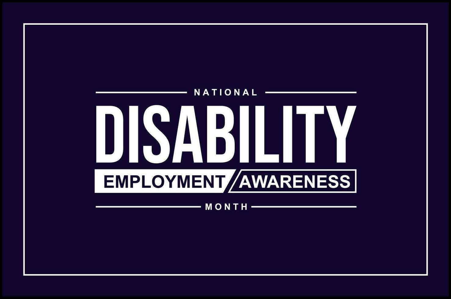national-disability-employment-awareness-month-25788806-vector-art