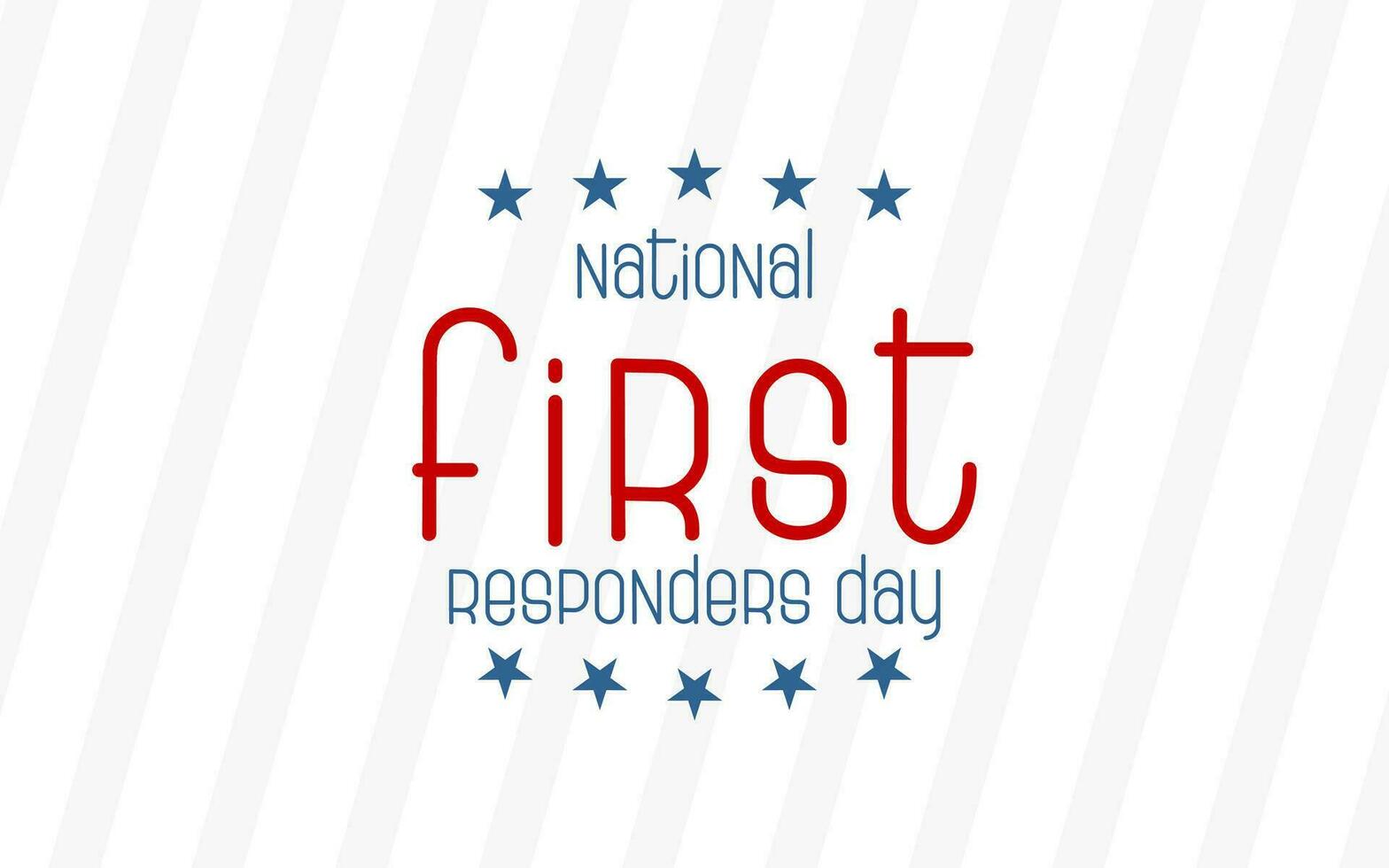 National First Responders Day vector