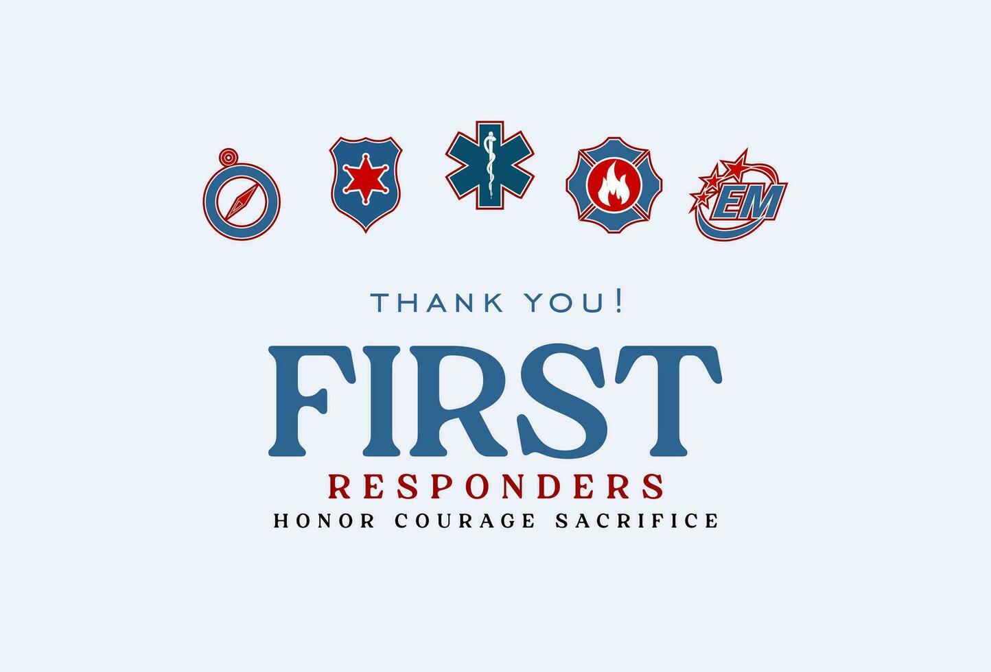 National First Responders Day vector