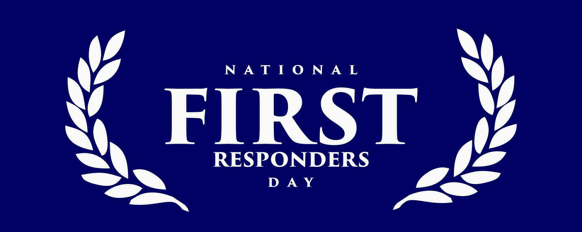 National First Responders Day vector