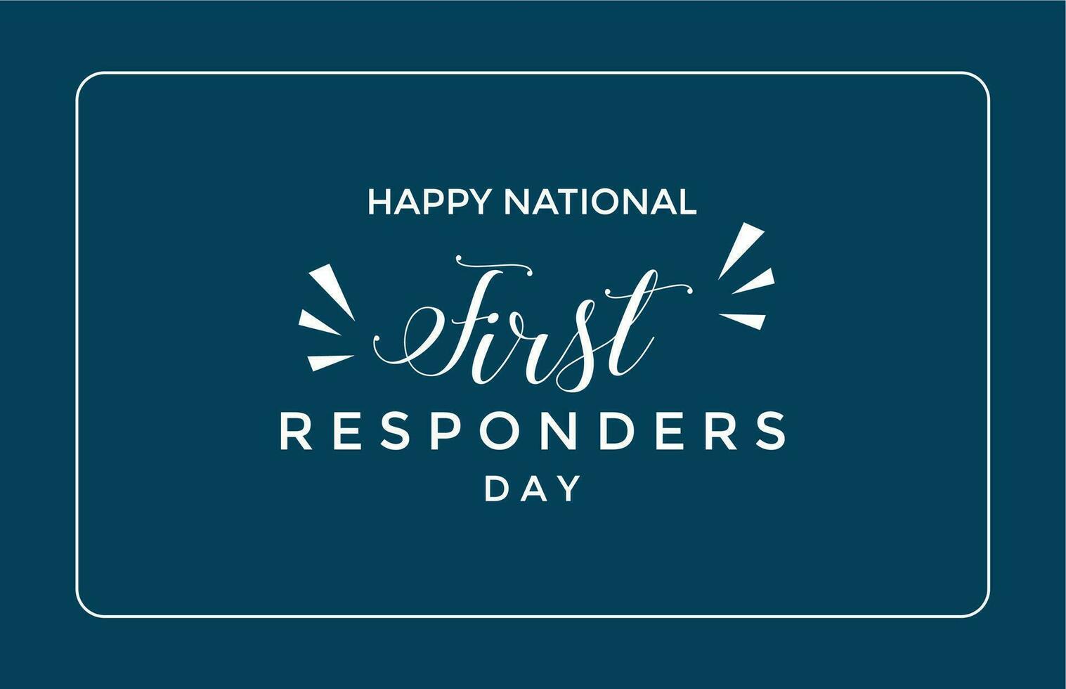 National First Responders Day vector