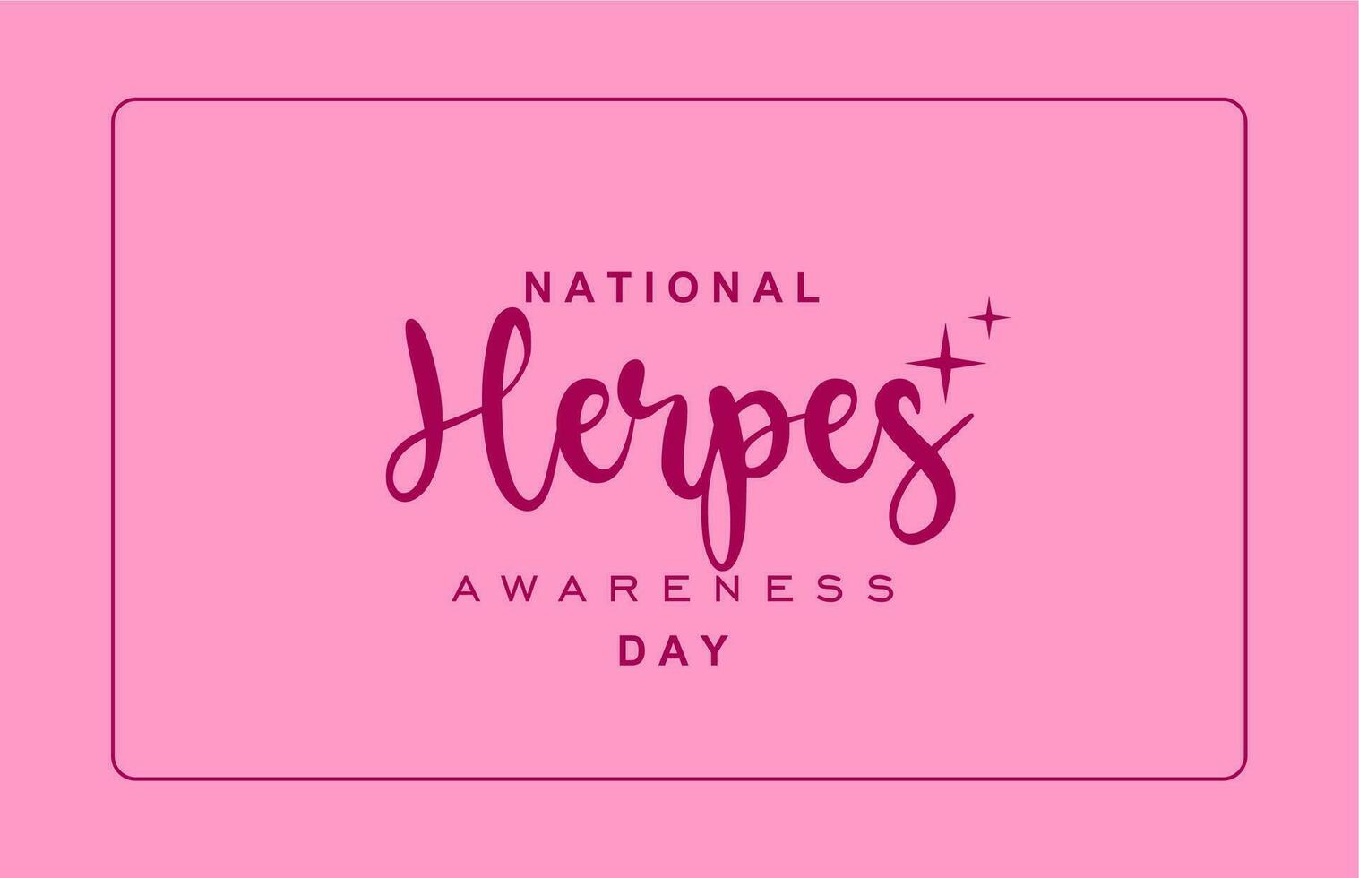 national herpes awareness day vector