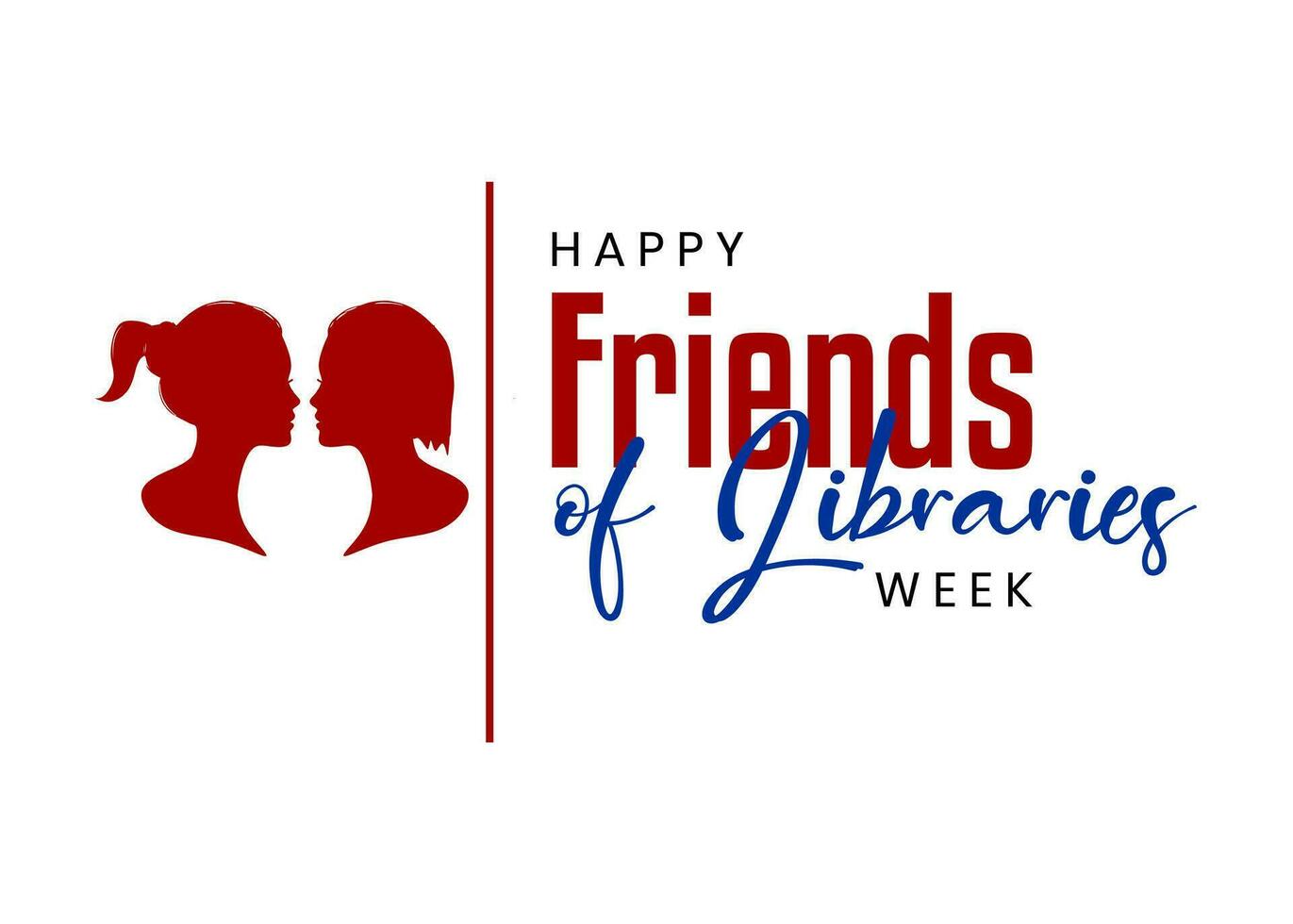 national friends of libraries week vector