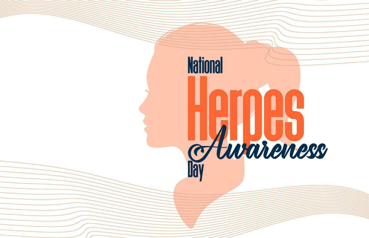 national herpes awareness day vector