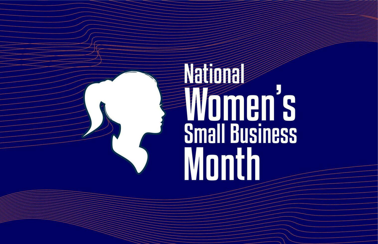 nacional mujer pequeño negocio mes vector